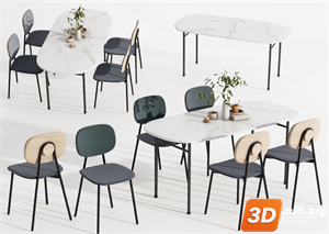 Dining Table Set Skp Files